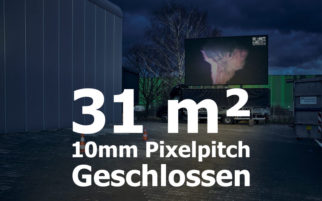 31qm – Geschlossener LED-Container – 10mm Pixelpitch